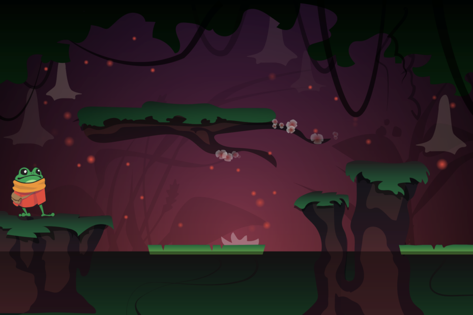 Mockup of frog game